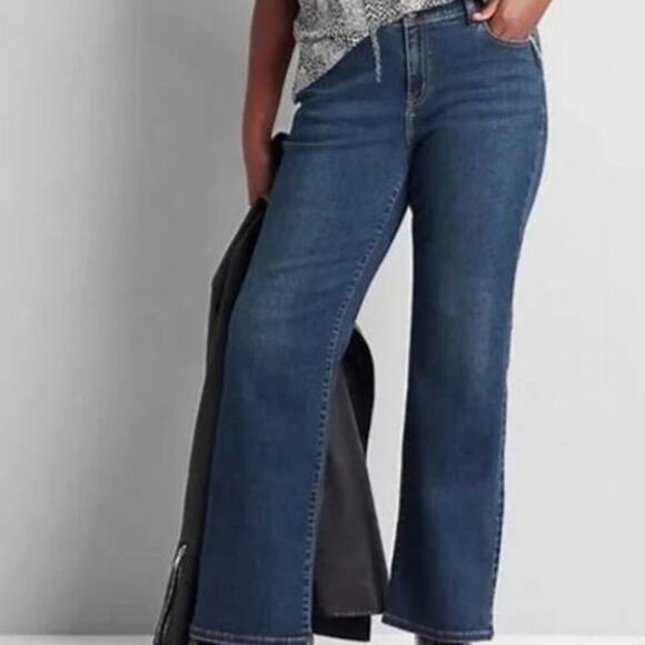 Lane Bryant High Rise Signature Fit Relaxed Boot Bootcut Jeans Dark Wash Plus 24 - Picture 1 of 13